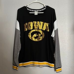 PINK Iowa Hawkeyes Sequin Crewneck